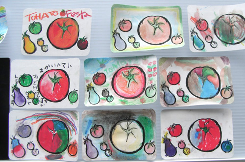 第７回トマトフェスタにキットパスでトマトの絵を描こう！で参加しました(2011年8月7日)