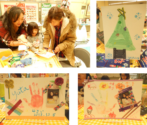 キットパスアートインストラクターさんによる手形スタンプアルバムカフェ＠サミットストア成城店(2013年12月8日)